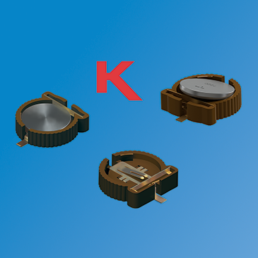  Vibra-Fit  SMT 12mm Coin Cell Holders from Keystone Electronics